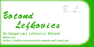 botond lefkovics business card